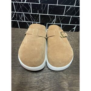 Women’s Project Cloud Suede Clogs / Slip-On Shoes – Size 9 – Tan